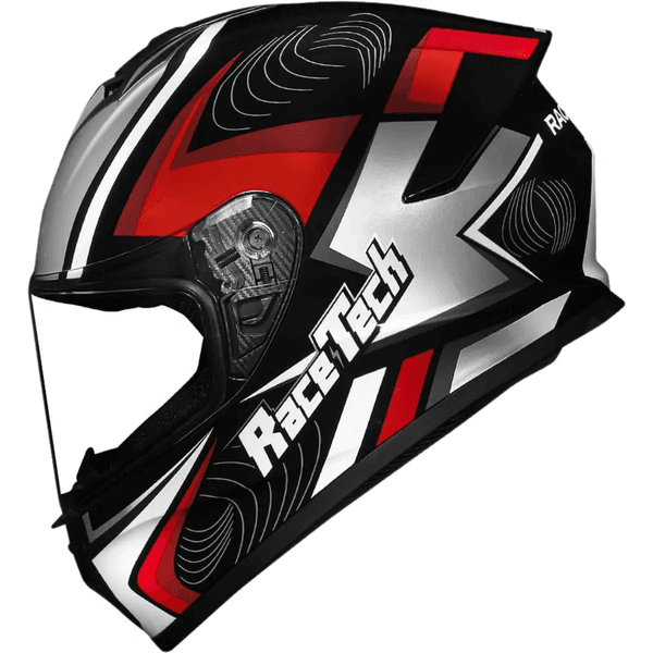 Capacete Race Tech Hit Draw - Preto Prata Vermeho
