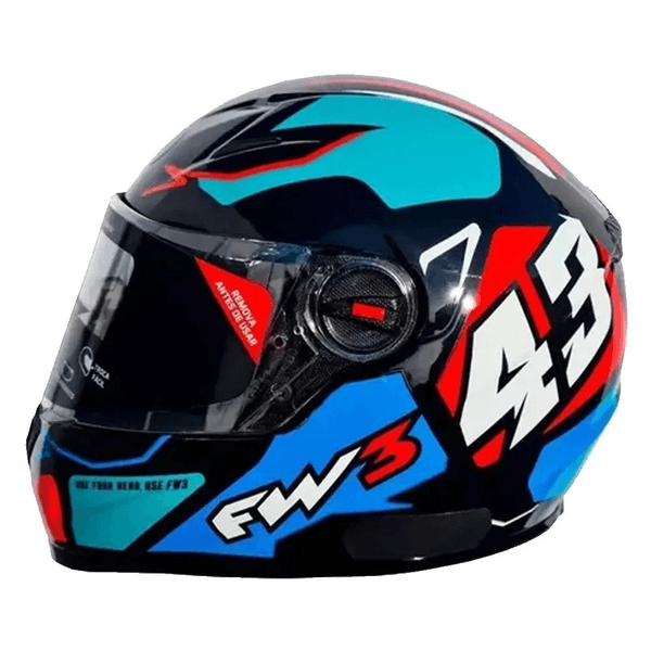 Capacete Fw3 Gtx 43 - Azul/vermelho