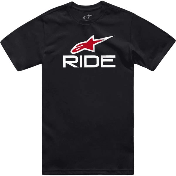 Camiseta Alpinestars Ride 4.0 - Preto Branco Vermelho