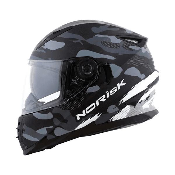 Capacete Norisk Ff302 Destroyer - Preto Branco