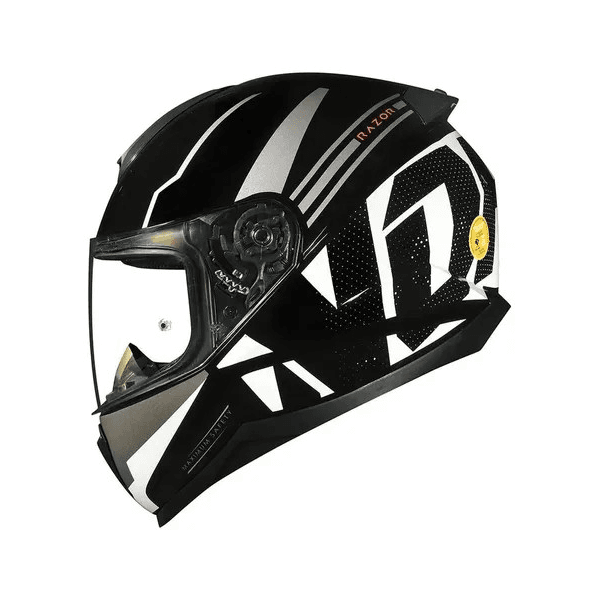 Capacete Norisk Ff802 Razor Full - Preto Branco