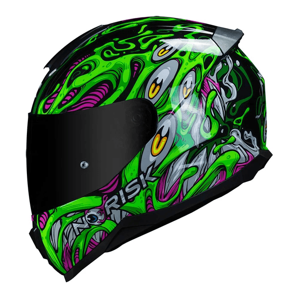 Capacete Norisk Ff802 Razor Parasite - Verde