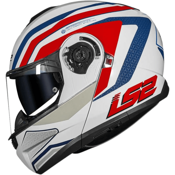 Capacete Ls2 Ff908 Strobe Ii Phantom - Branco/azul/vermelho