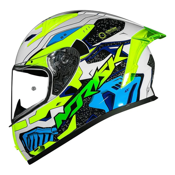 Capacete Norisk Flow Robot - Branco/amarelo
