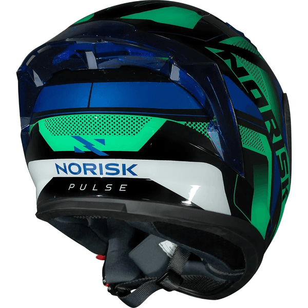 Capacete Norisk Flow Pulse - Verde Azul | Moto One