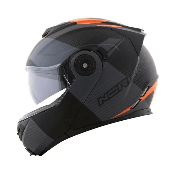 Capacete Norisk Ff345 Route Stroke - Preto Cinza Laranja
