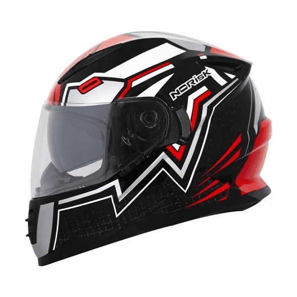 Capacete Norisk Ff302 Wizard - Preto Cinza Vermelho