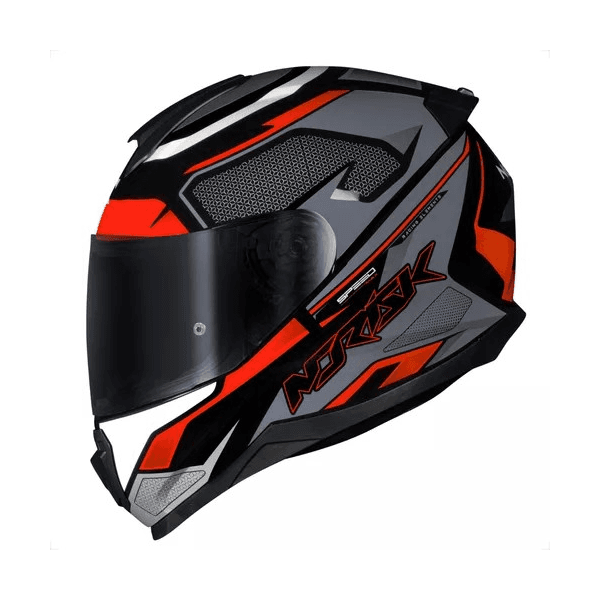 Capacete Norisk Ff802 Razor Speedmax - Cinza Laranja.