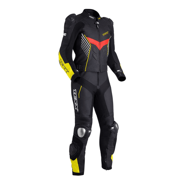 Macacão Texx Pista - 2 Peças - Preto/amarelo/vermelho