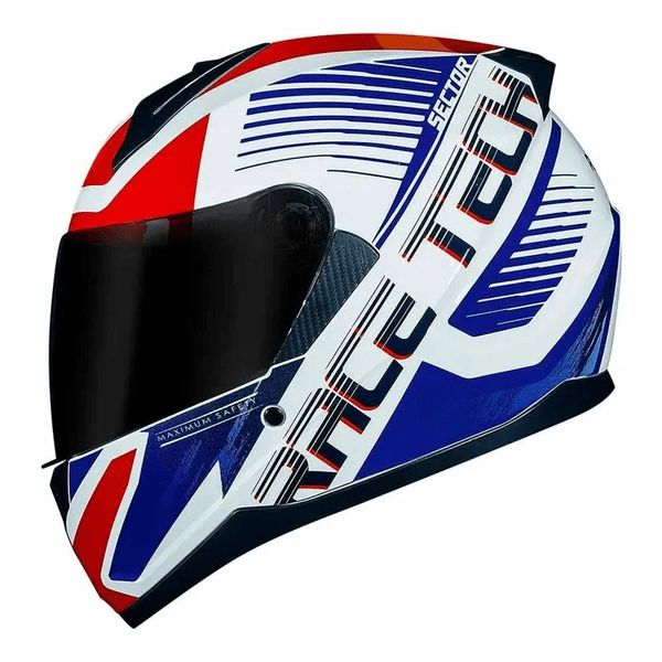 Capacete Race Tech Sector Slash - Branco/azul