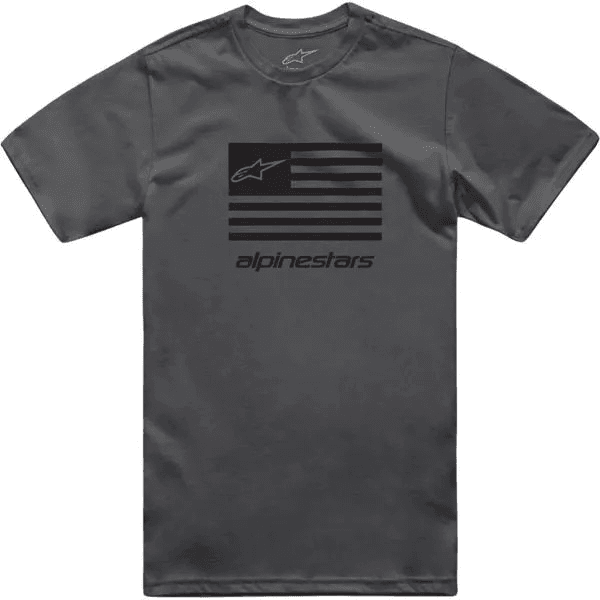 Camiseta Alpinestars Flag - Cinza Preto