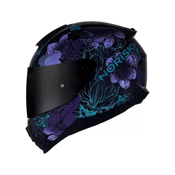 Capacete Norisk Ff802 Razor- Bloom - Preto Roxo