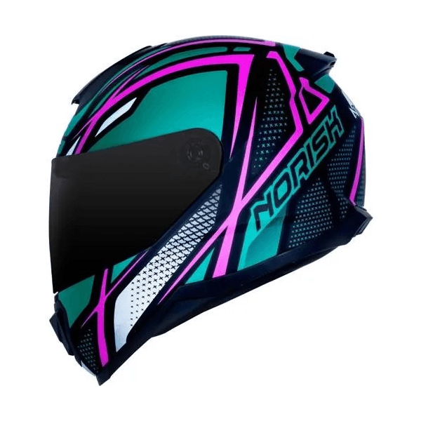 Capacete Norisk Ff802 Razor Ninja - Rosa Azul