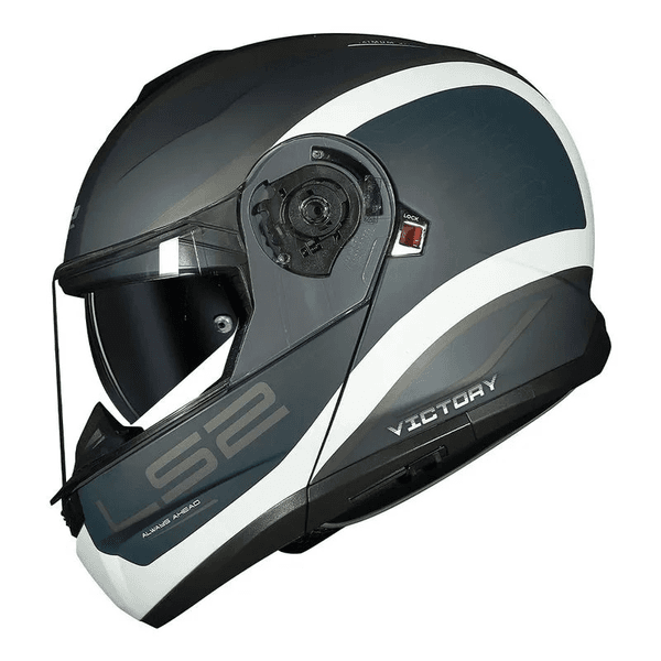 Capacete Ls2 Ff908 Strobe Ii Victory - Cinza Fosco/azul