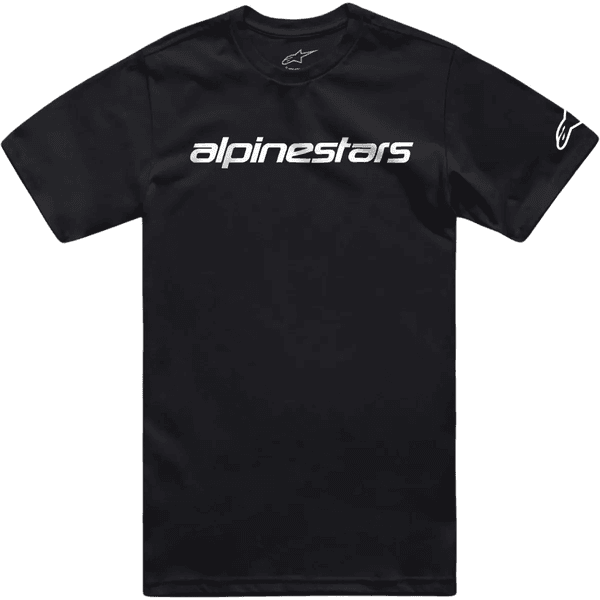 Camiseta Alpinestars Linear Wordmark 2.0 - Preto Branco