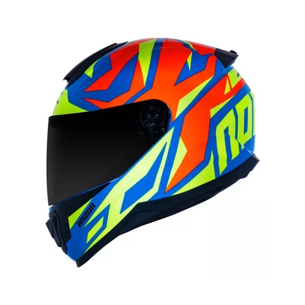 Capacete Norisk Ff802 Razor Cutting - Azul Amarelo