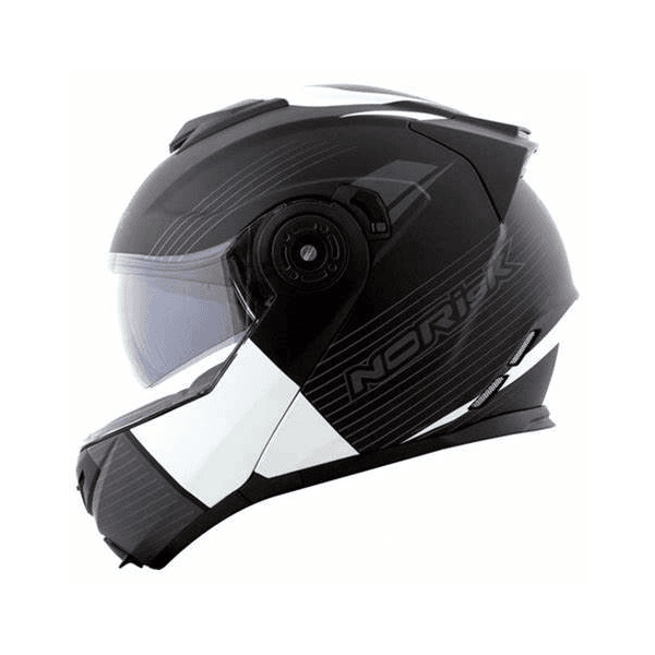 Capacete Norisk Ff345 Route Stroke - Preto Cinza Branco