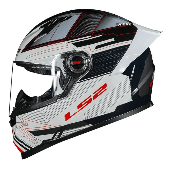 Capacete Ls2 Ff358 s Digital - Branco/preto