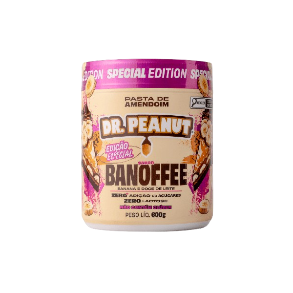 Pasta de Amendoin 600g Dr. Peanut Power Banoffee Zero Lactose