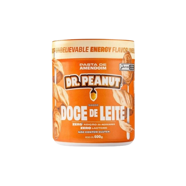 Pasta de Amendoin 600g Dr. Peanut Power Doce de Leite Zero Lactose