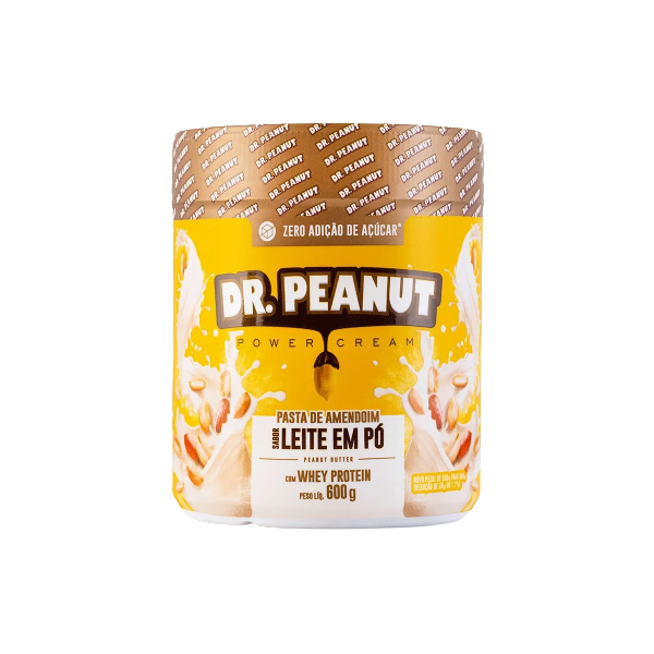 Pasta de Amendoin 600g Dr. Peanut Power Cream Leite em Pó