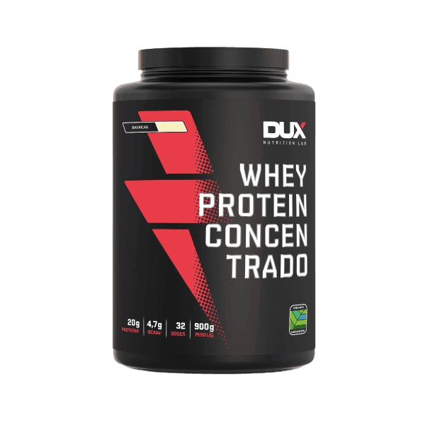 Whey Protein Concentrado Pote 900g Dux Nutrition Lab Baunilha