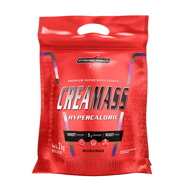 CreaMass Hypercaloric 3kg Integral Médica Morango