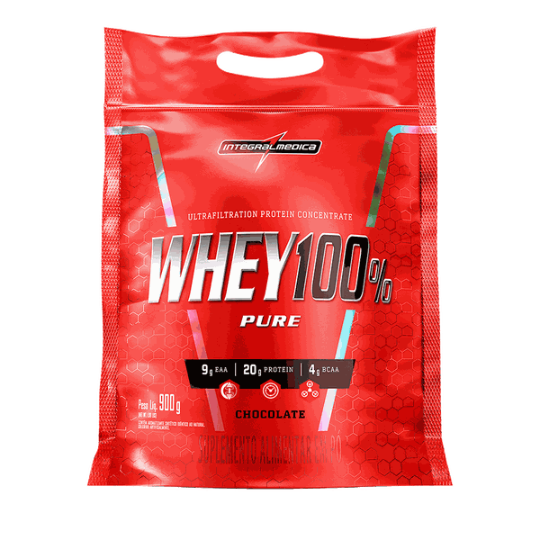 Whey 100% Pure Refil 900g Integral Médica Chocolate