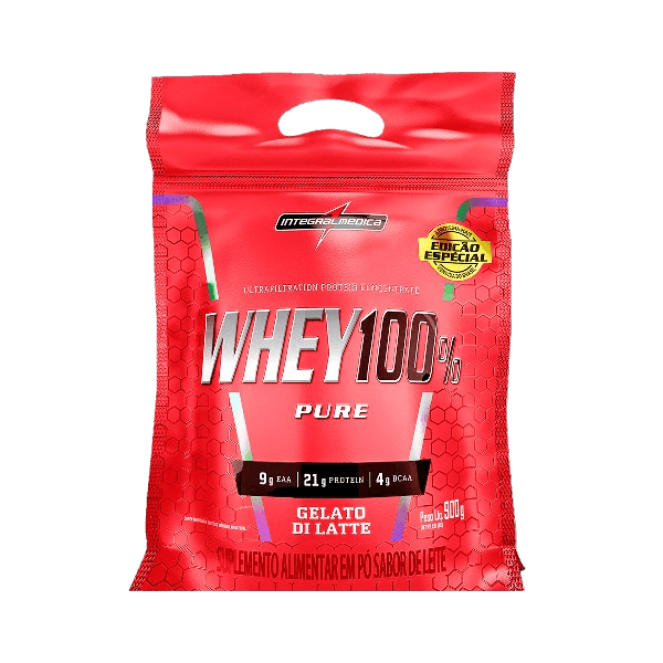 Whey 100% Pure Refil 900g Integral Médica Gelato di Latte