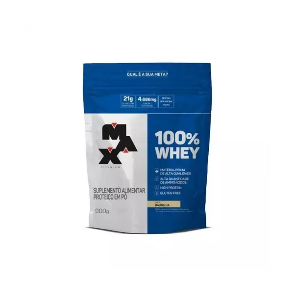 Whey 100% Refil 900g Max Titanium Baunilha