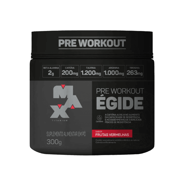 Égide Pré Workout 300g Max Titanium Frutas Vermelhas