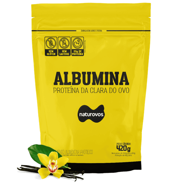 Albumina Proteína da Clara do Ovo 420g Naturovos Baunilha