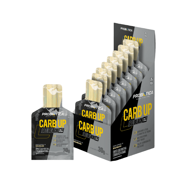 Carb UP Gel Black com Cafeína 1 Sachê de 30g Probiótica Baunilha