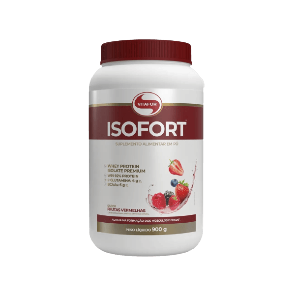 Whey Isofort 900g Vitafor Frutas Vermelhas