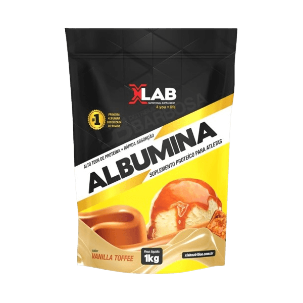 Albumina Proteína da Clara do Ovo 1kg XLab Nutrition Vanilla Toffee