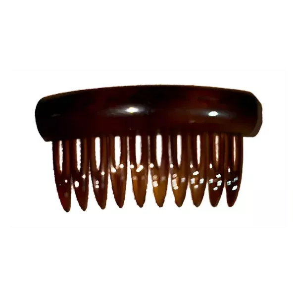 Pente curto de Acetato preto e marrom 2,5 x 6,0 cm N-310752 NR