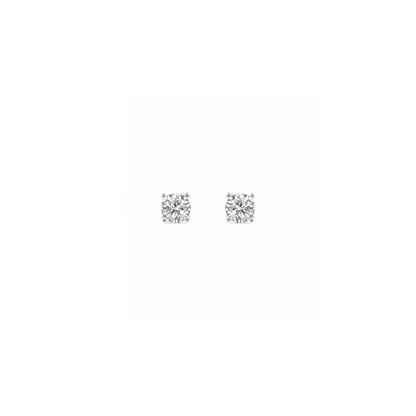 BRINCO REDONDO ZIRCÔNIA 3MM PRATA 925 - My Prata Joias