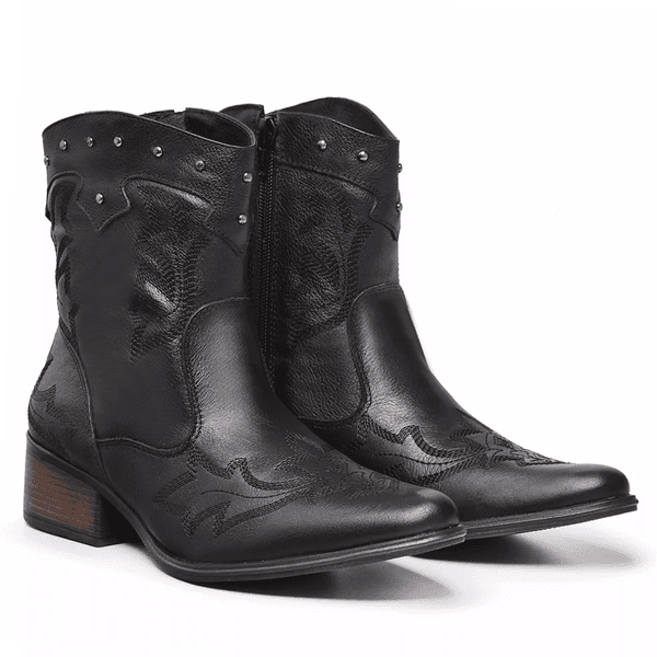 Bota Texana Maraisa Feminina Cano curto Preta