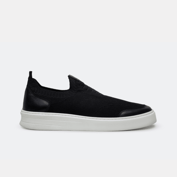 Tênis Masculino Knit Sneaker Evoque Preto