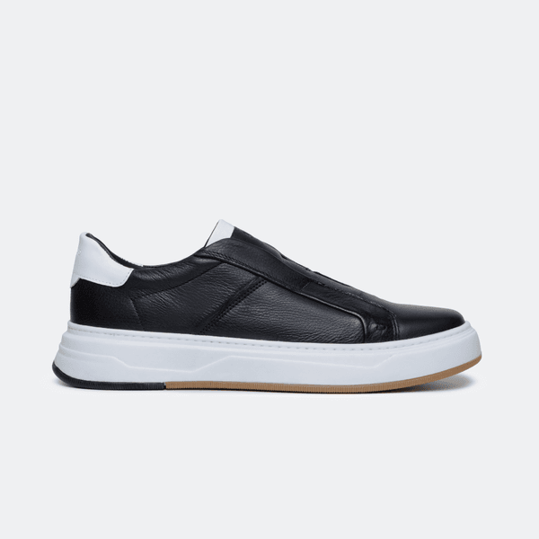 Tenis Casual Masculino Preto Solado Tricolor