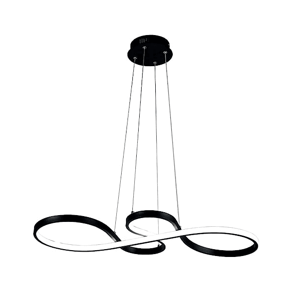 Lustre Pendente Led 40W Preto 3 temperaturas de cor LP016 