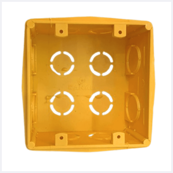 Caixinha De Luz Pvc 4x4 Embutir reforçada cor Amarelo - 12 unidades