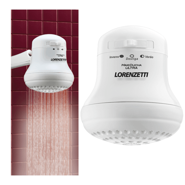 Chuveiro Maxi Ducha Ultra Elétrico Potência 5500w Branco Lorenzetti