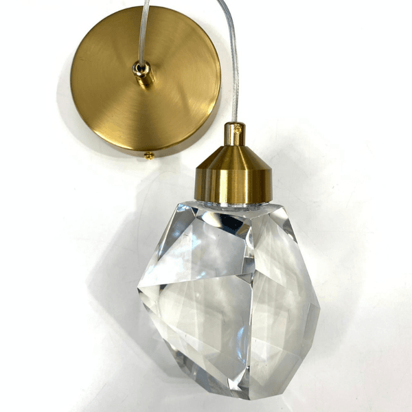 Pendente Led Dourado em Metal e Cristal Bivolt Sindora DCD02103
