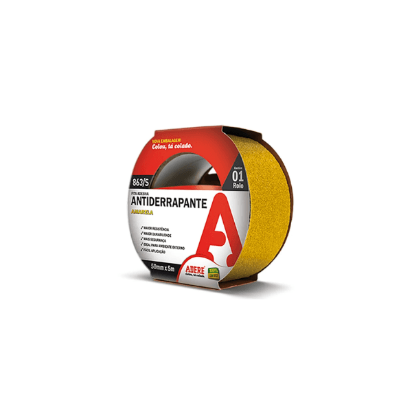 FITA ANTIDERRAPANTE AMARELA 50MMX5M - ADERE