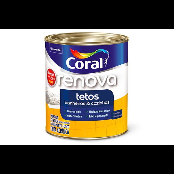 CORAL RENOVA CHEGA DE MOFO TETOS BANHEIRO & COZINHAS 3,6L 