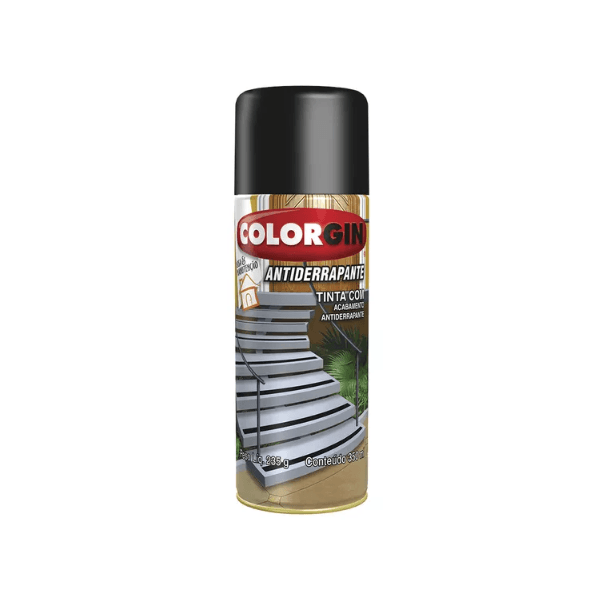 SPRAY COLORGIN ANTIDERRAPANTE PRETO FOSCO 350ML - SHERWIN WILLIAMS 