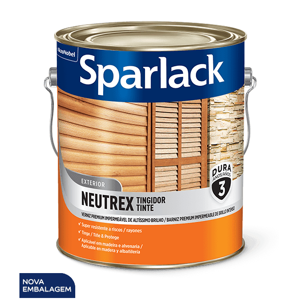 VERNIZ SPARLACK NEUTREX BRILHANTE MOGNO 3,6L