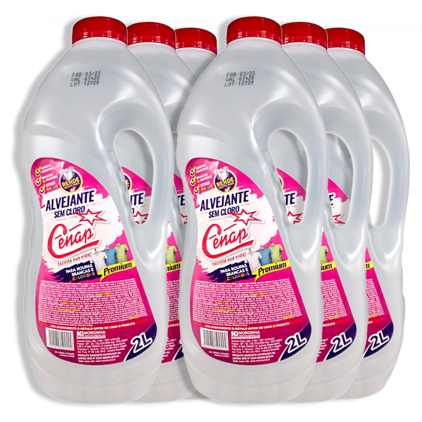 Alvejante Sem Cloro Cenap 6x2L PREMIUM