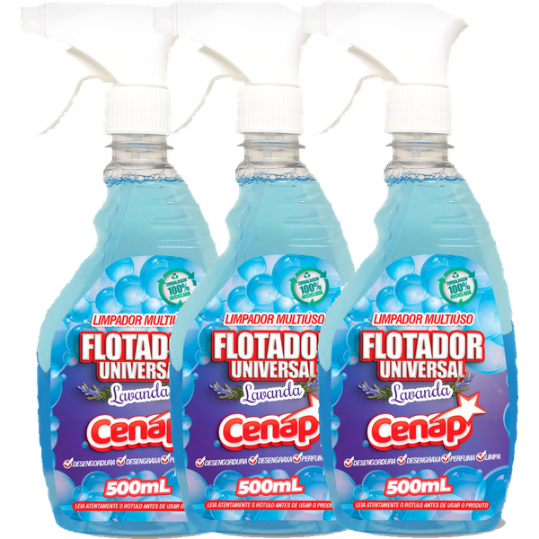 FLOTADOR CENAP MULTIUSO LAVANDA - GATILHO 12X500ML ( FARDO COM 12 UNIDADES COM 500ML CADA )